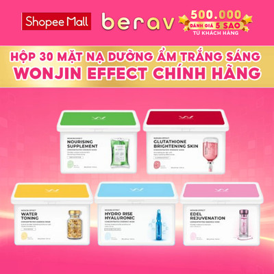 Hộp 30 Mặt Nạ WonJin Effect Giúp Dưỡng Da Chuẩn Clinic Mỗi Ngày Mask 350g (hộp 30 Mask)