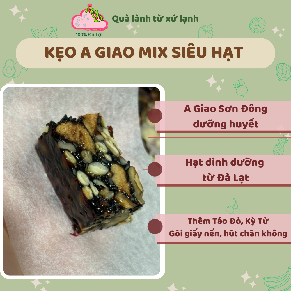 Kẹo A Giao Sơn Đông Siêu Hạt - Kẹo A Giao Bổ Huyết - Ăn vặt dưỡng sinh, siêu healthy, dưỡng nhan