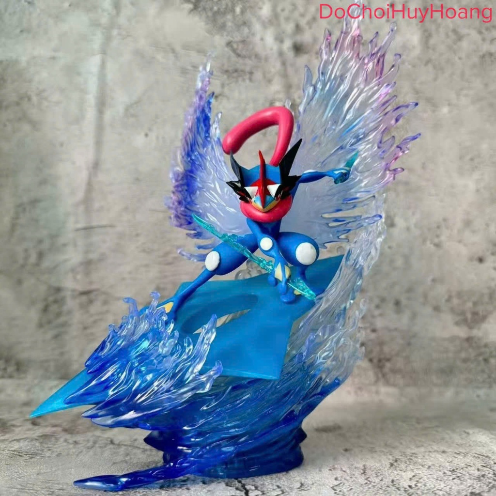Mô hình tượng POKEMON Ash Greninja chiến đấu 21cm có led
