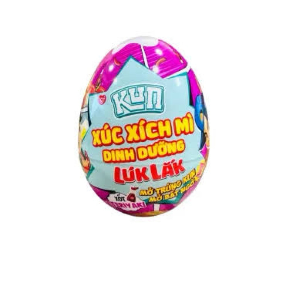 Combo 3 quả trứng xúc xích Kun Lúk lắk hình quả trứng