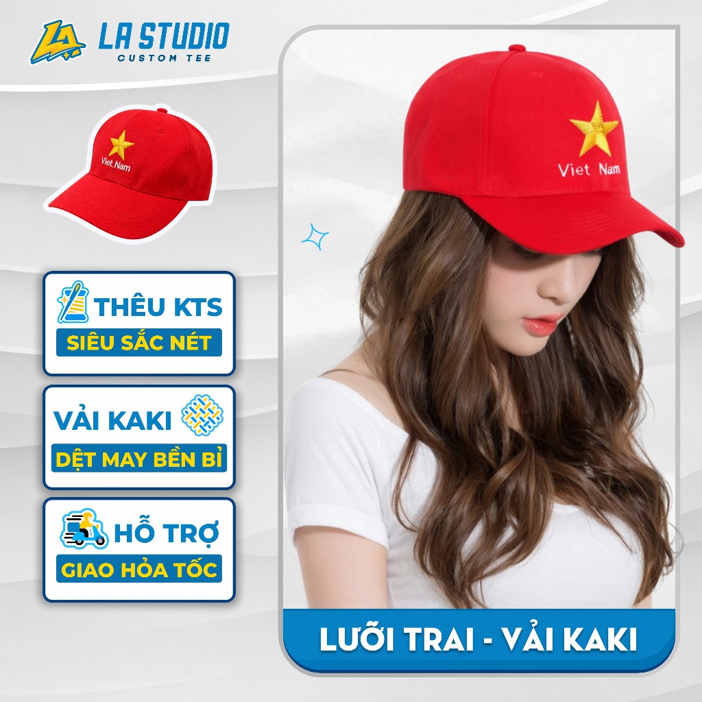 Nón Lưỡi Trai Thêu Cờ Đỏ Sao Vàng Mũ Việt Nam | LA STUDIO