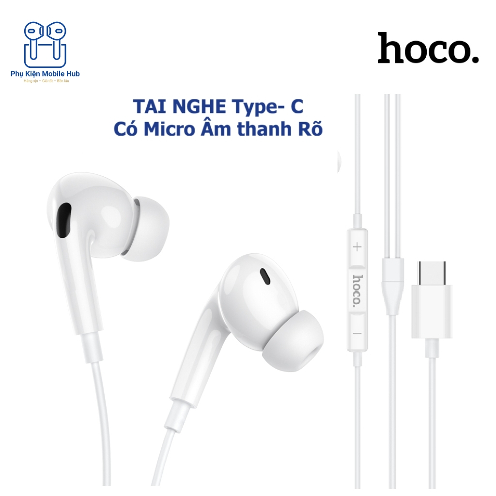 Tai Nghe Type C Có Mic Hoco, Tai Nghe Có Dây Cổng Type C Âm Thanh Stereo Nghe Nhạc Gọi Điện, M101Pr
