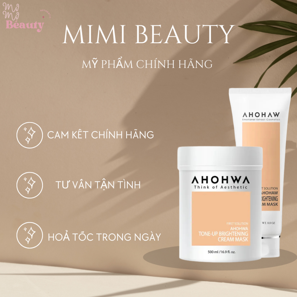[CTY] Mặt Nạ Ủ Trắng AHOHWA Dạng Kem Ahohwa Tone-Up Brightening Cream Mask (500G)