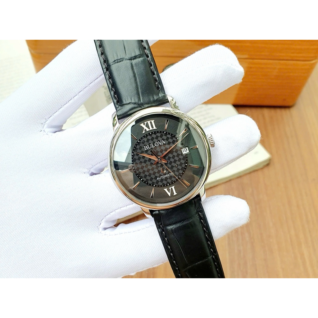 Đồng Hồ Nam Bulova Bulova 96B441 Automatic Size 39 Hudson Black Sapphire