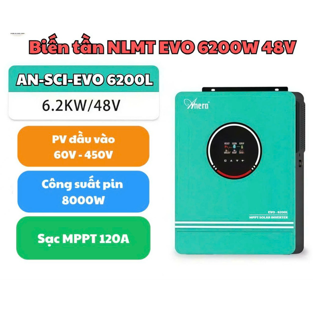 Biến Tần Năng Lượng Mặt Trời EVO 6200W 48V - AN-SCI-EVO 6200L