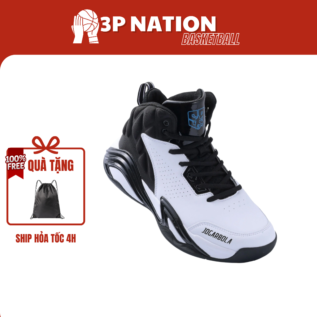 Giày bóng rổ cổ cao nam Attack Ace Stepback x Jogarbola chơi indoor/outdoor, giày thể thao nam