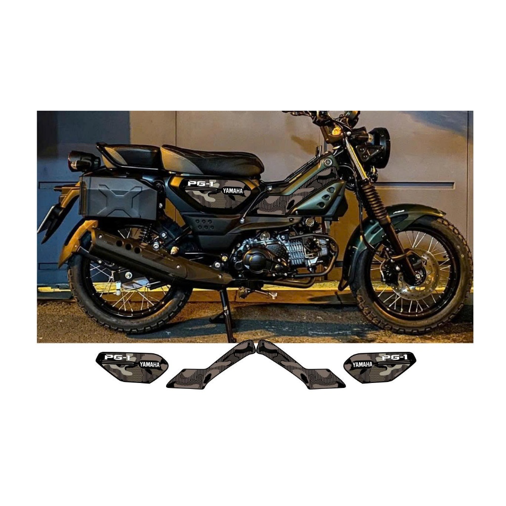 TEM YAMAHA PG01 MẪU CAMO ĐEN XÁM ĐỒNG NÂU ĐẸP MẮT