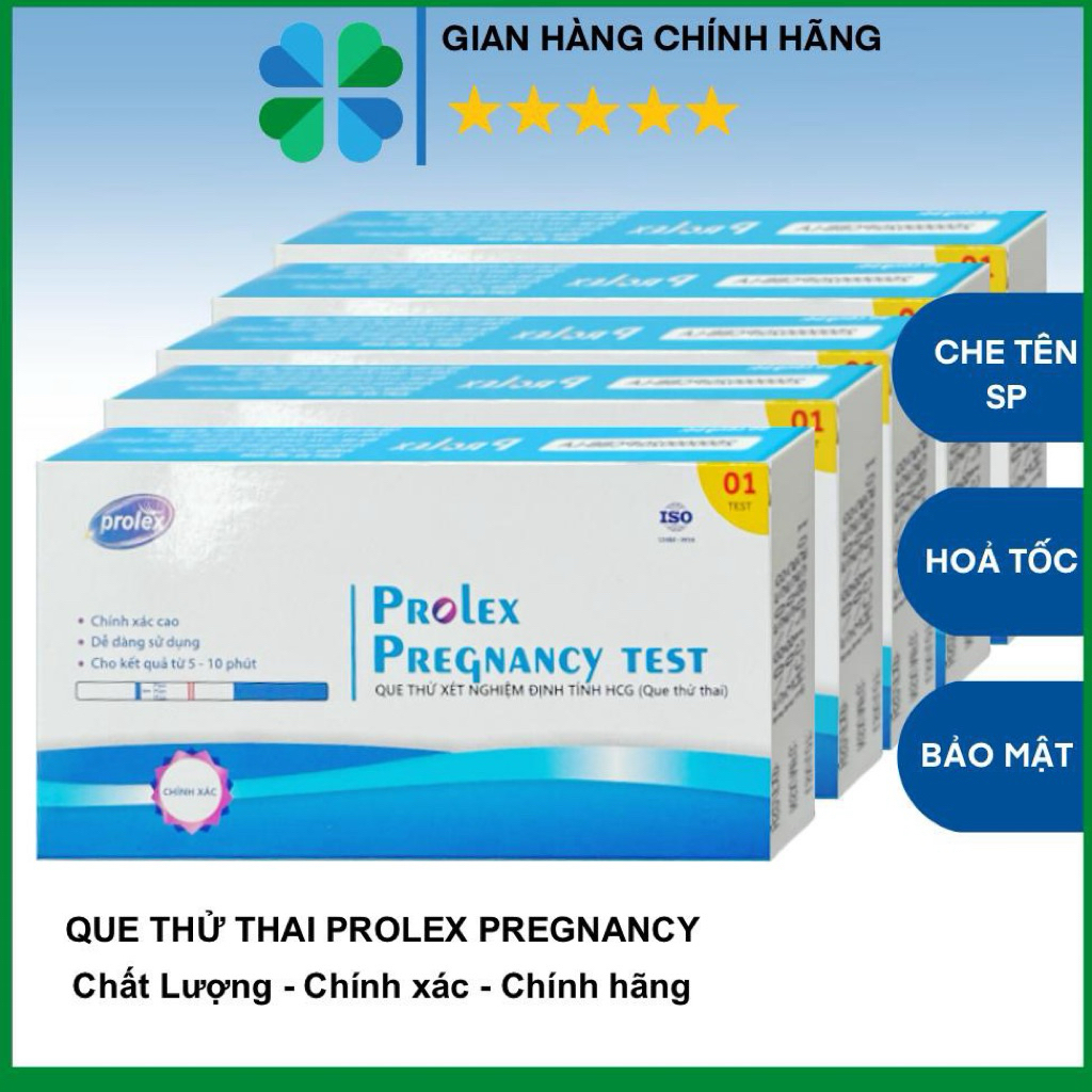 Combo 5 Que thử thai nhanh chính xác PROLEX Pregnancy Test - test thử thai chuẩn hai vạch sớm nhanh 