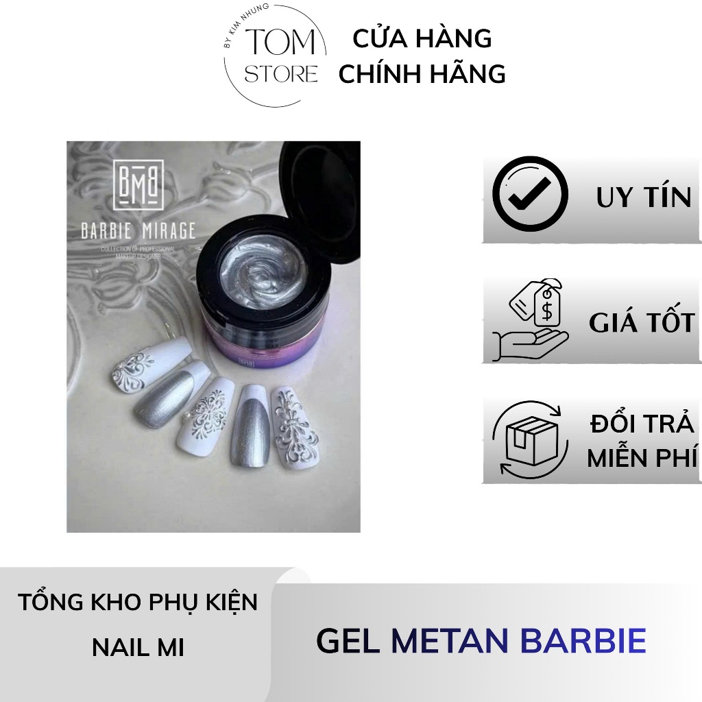 Gel metan Barbie Mirage , Gel metal nổi Barbie MirageI , gel metan nổi Barbie Mirage cao cấp Gold/Sl