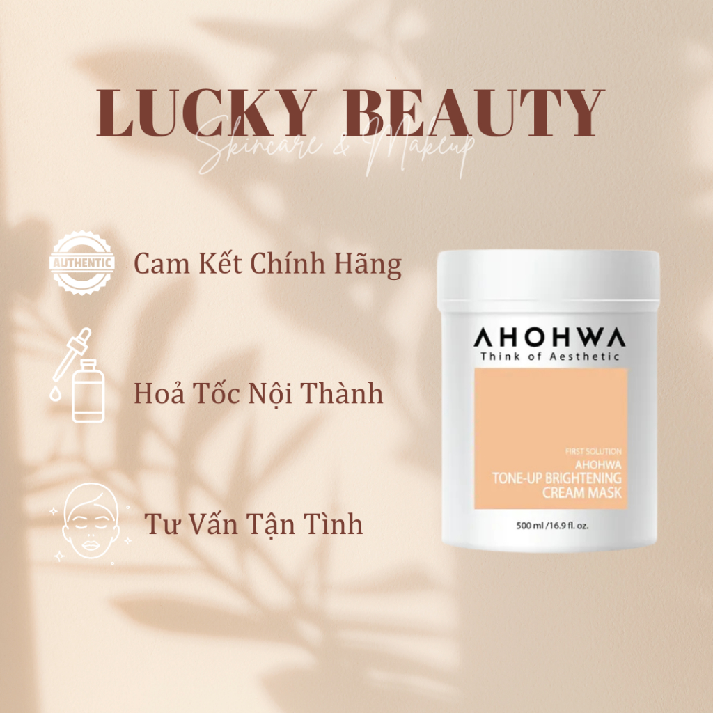 [CTY] Mặt Nạ AHOHWA Ủ Trắng Dạng Kem Ahohwa Tone-Up Brightening Cream Mask (500G)