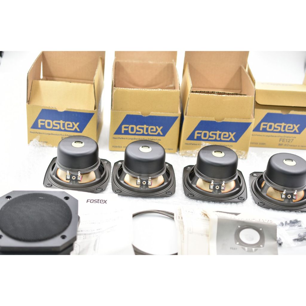 Loa toàn dải gân vải tẩm dầu Fostex FE127, 15W (45W max), kèm ê căng; Made in Japan