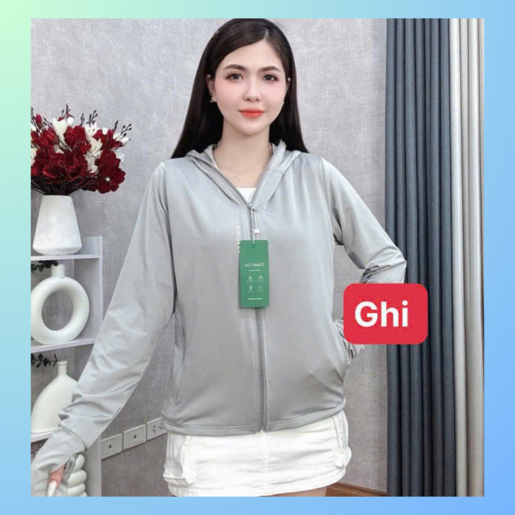(MỞ BÁN) Áo Khoác Chống Nắng Nữ 2 Lớp Vải Thun Lạnh Dày Dặn, Mềm, Mát, Chống Tia UV, Co Giãn 4 Chiều