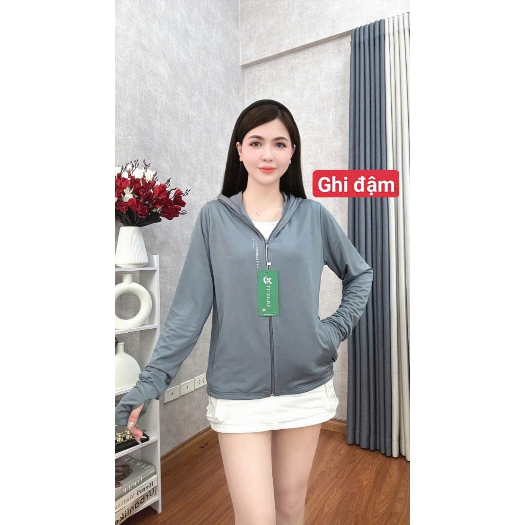 (MỞ BÁN) Áo Khoác Chống Nắng Nữ 2 Lớp Vải Thun Lạnh Dày Dặn, Mềm, Mát, Chống Tia UV, Co Giãn 4 Chiều | BigBuy360 - bigbuy360.vn