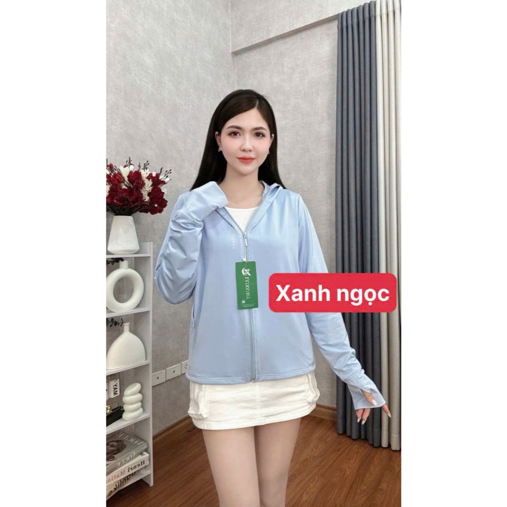 (MỞ BÁN) Áo Khoác Chống Nắng Nữ 2 Lớp Vải Thun Lạnh Dày Dặn, Mềm, Mát, Chống Tia UV, Co Giãn 4 Chiều | BigBuy360 - bigbuy360.vn
