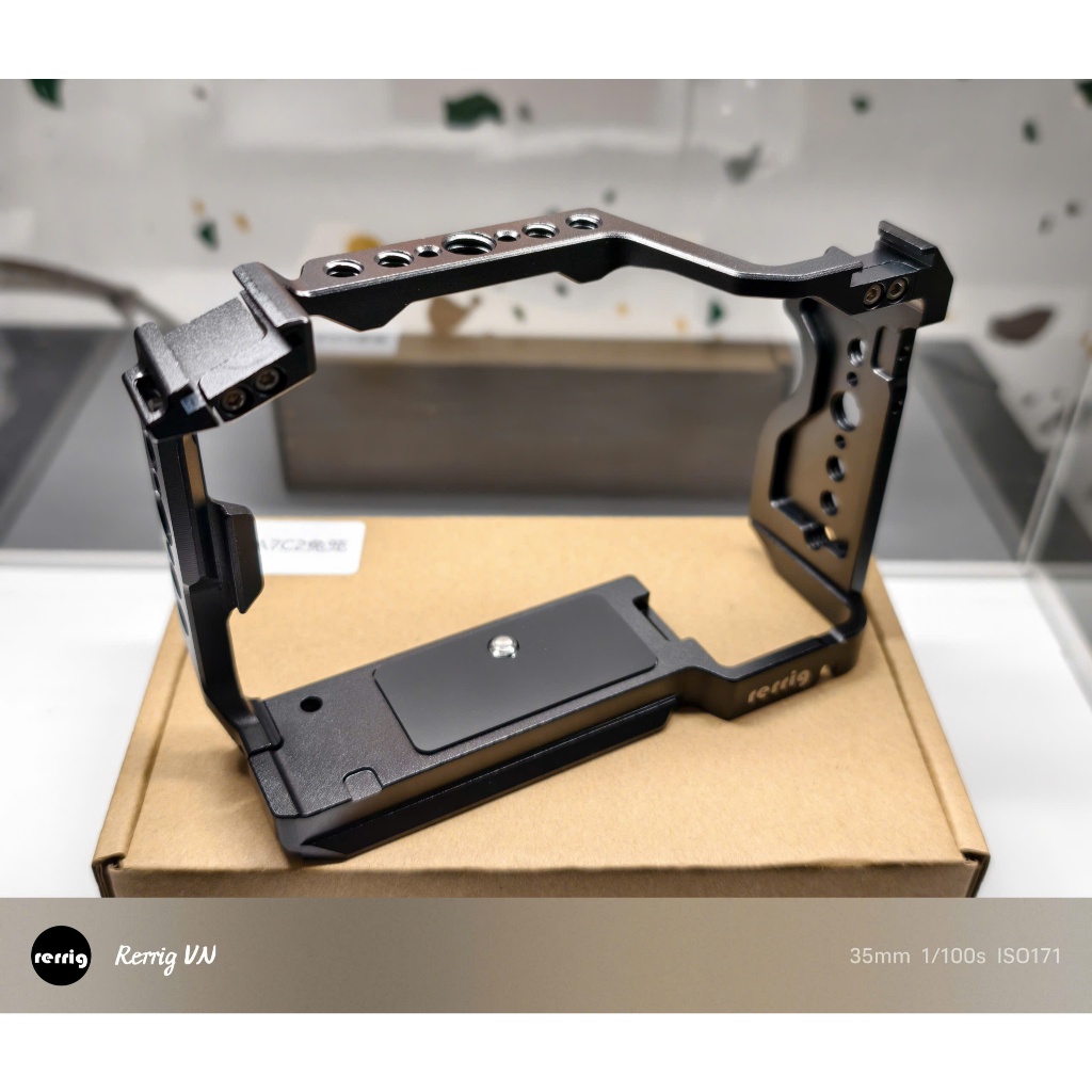 RERRIG cho Sony A7C2, khung bảo vệ rig cage rigcage giá treo phụ kiện máy ảnh cho Sony a7c