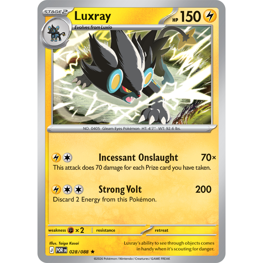 [KW2 Pokemon] [EN] Thẻ 028/088 Luxray - POREN