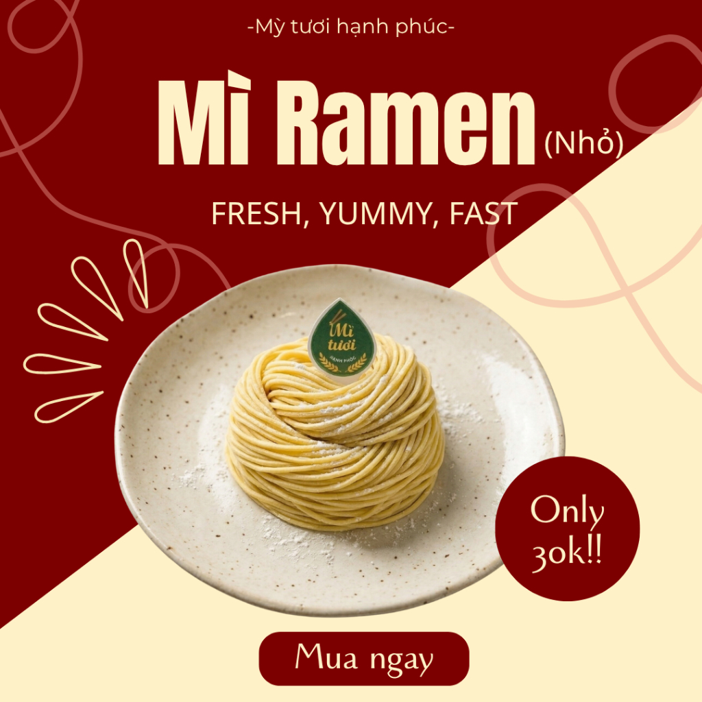Mì Ramen Tươi | Mì Tươi Hạnh Phúc