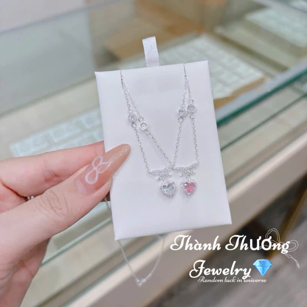 ULLBOX PANDORA ]Dây chuyền bạc nữ 65 THANHTHUONGJEWELRY - Dây chuyền bạn thân thiết kế nhẹ nhàng