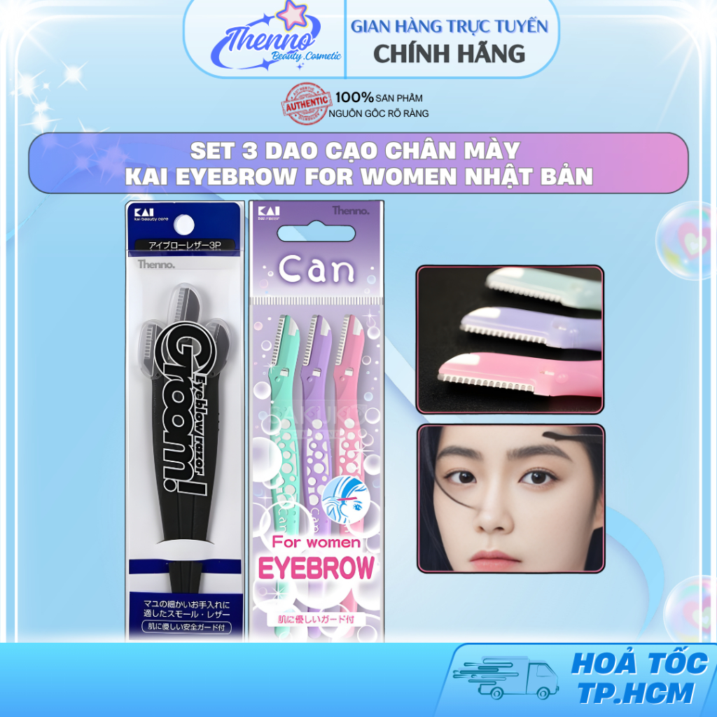 Set 3 Dao Cạo Chân Mày Kai Nhật Bản Eyebrow For Women