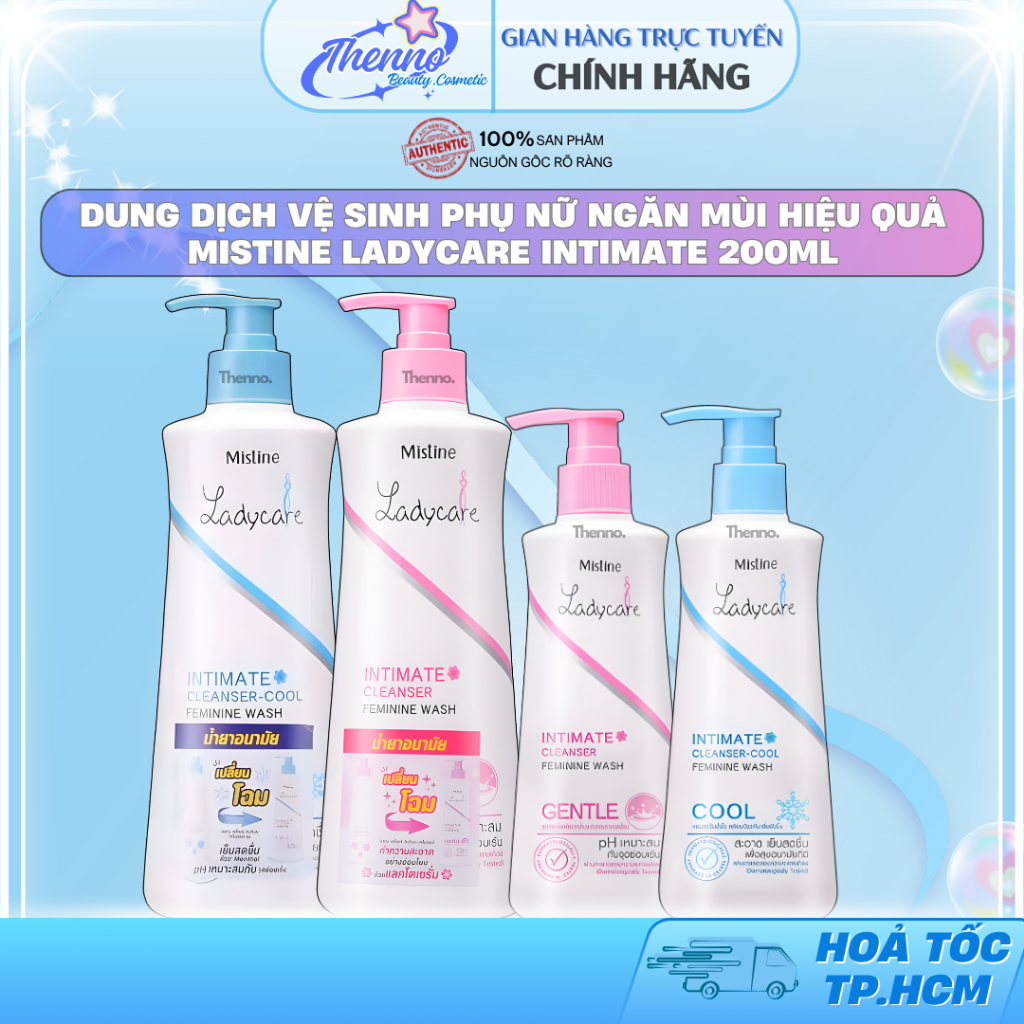 Dung Dịch Vệ Sinh Phụ Nữ Cân Bằng pH Ngăn Mùi Hiệu Quả Mistine LadyCare Intimate 200ml