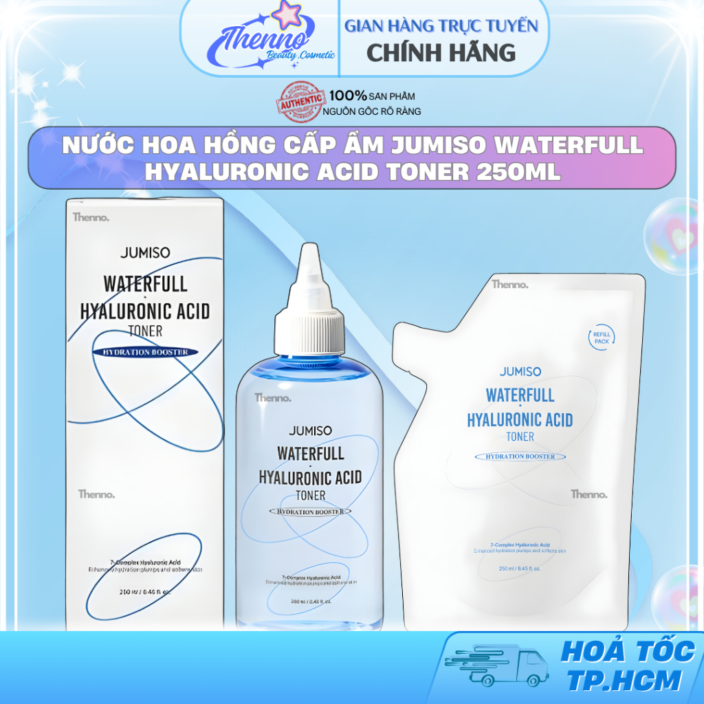 Nước Hoa Hồng Cấp Ẩm Jumiso Waterfull Hyaluronic Acid Toner 250ml Hàn Quốc
