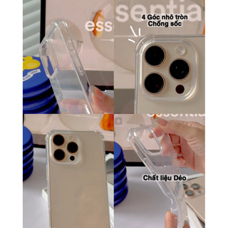 Ốp Lưng Trong Suốt Chống Sốc 4 Góc Cho iPhone 12/13/14/15/16