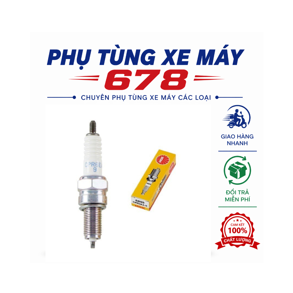 Bugi NGK CPR6EA-9 (Chân Dài) Cho Xe Air Blade 110/125/150, Sh Mode, PCX, Lead 125