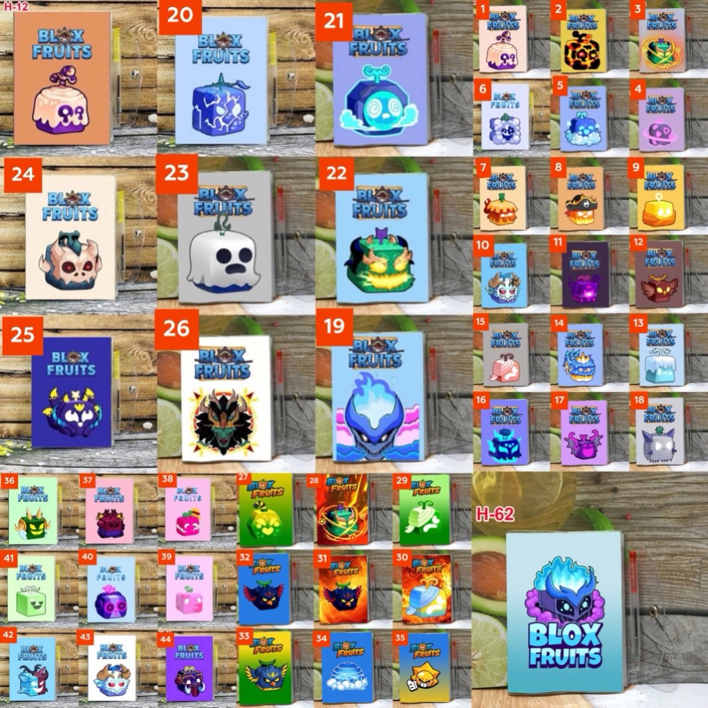 Sổ tay Blox Fruits tặng kèm bút dày đẹp/ sổ hình blox fruits / sổ Game Blox Fruits