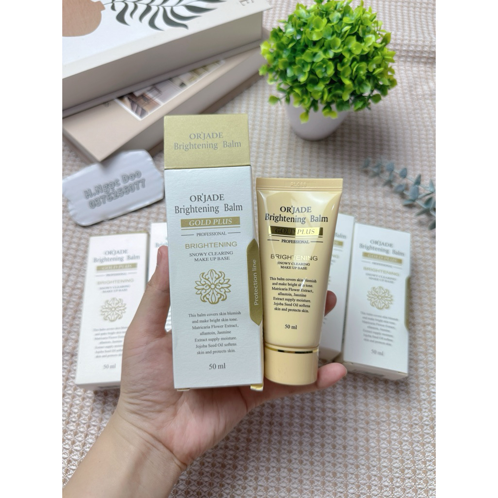 Kem Nền Che Khuyết Điểm Kiềm Dầu Lâu Trôi Orjade Brightening Balm Giúp Da Căng Bóng Mịn (50ml)