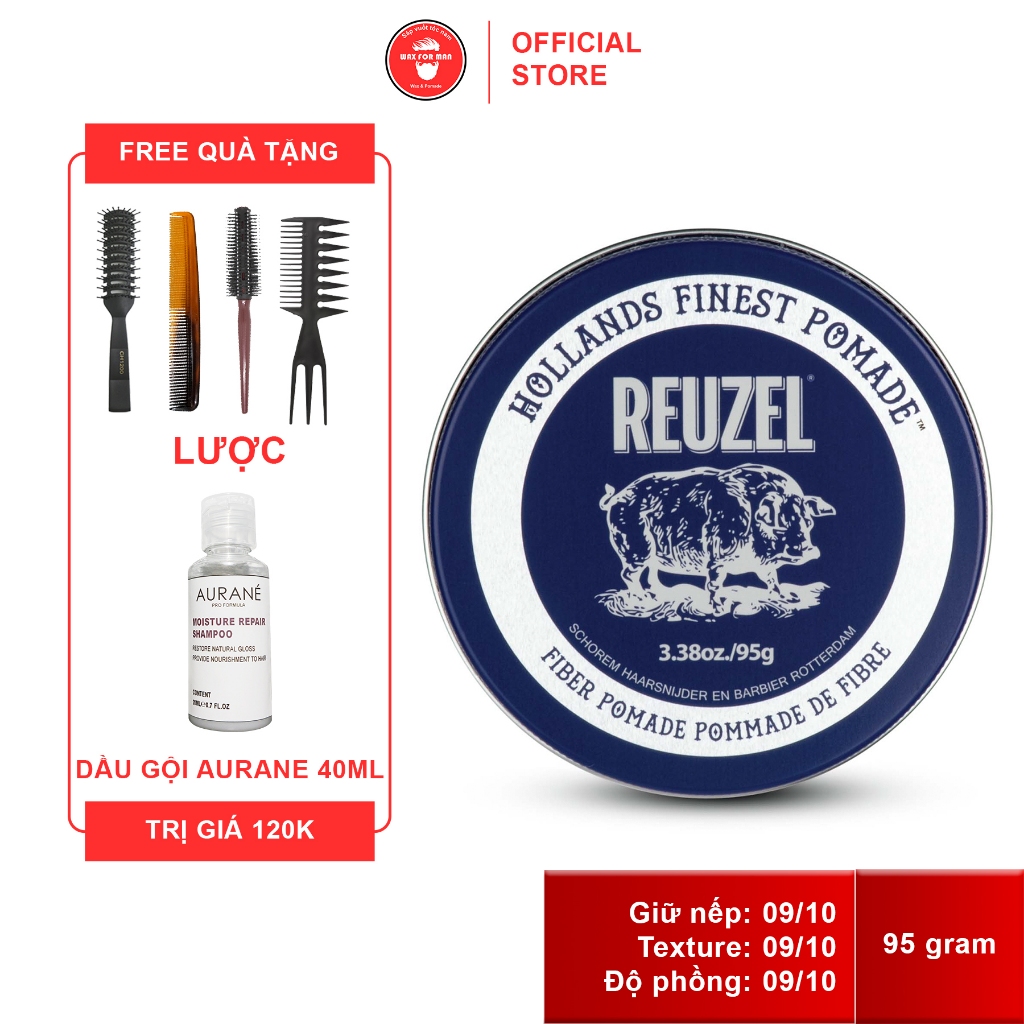 Sáp vuốt tóc Reuzel Fiber Pomade