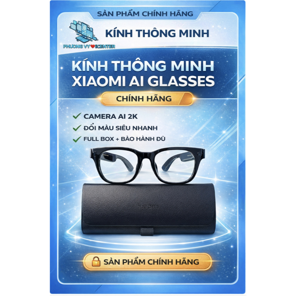 Kính Thông Minh Xiaomi - Smart Ai Glasses - Chính Hãng - Camera 4K 12Mp - AI  - New & Like New - Tiê