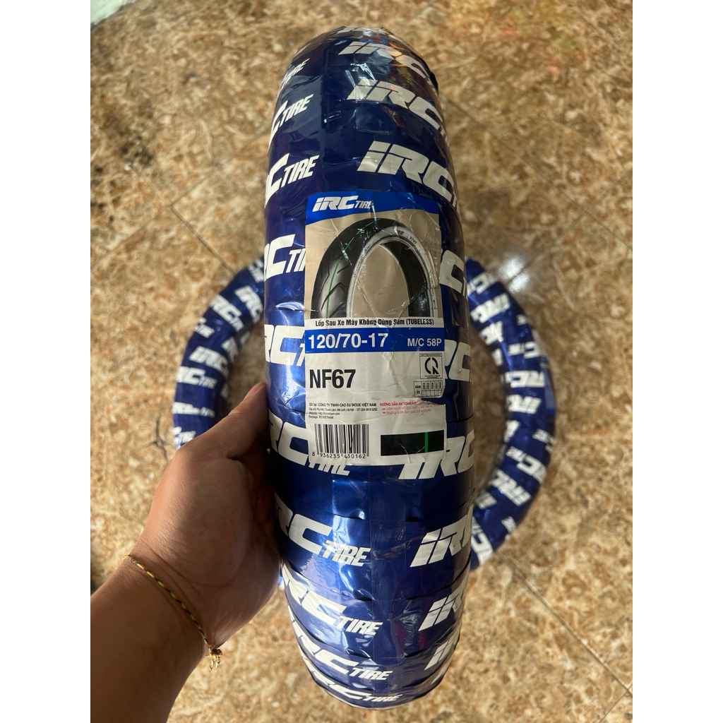 Vỏ lốp IRC xe exciter 150 lốp trước 70/90-17 lốp sau 120/70-17 chính hãng mới 100%
