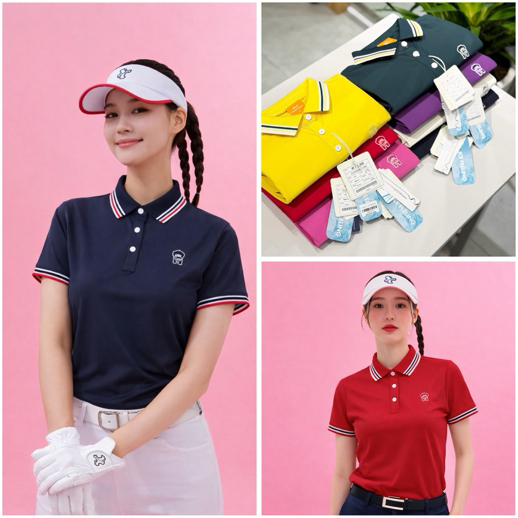 Áo Polo Golf Nữ Louis Castel 7LOTS406 Chất Liệu thun lạnh Co Giãn, thoáng khí