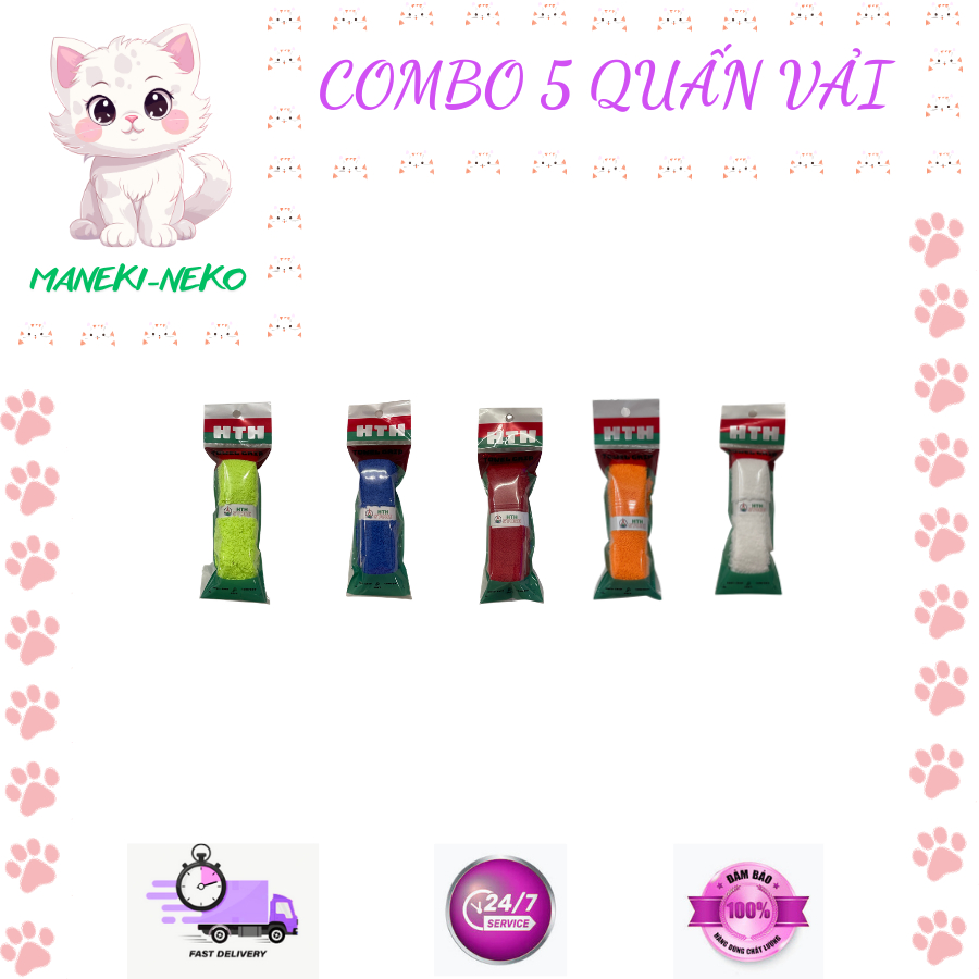 [ Combo ] 5 quấn cán vải sale 20%