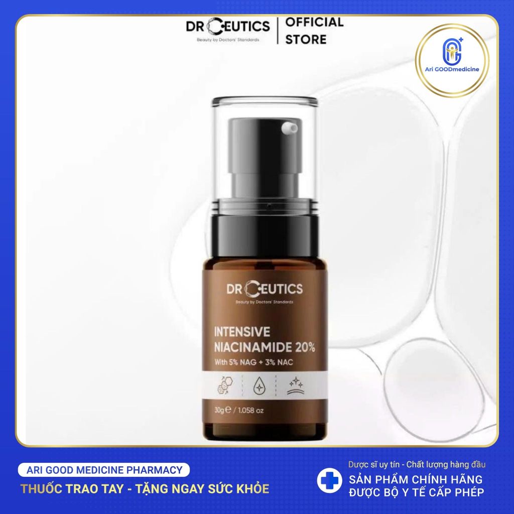 [B3 20%] Serum Dr Ceutics Intensive Niacinamide 20% Làm Mờ Thăm Sáng Da (30G)