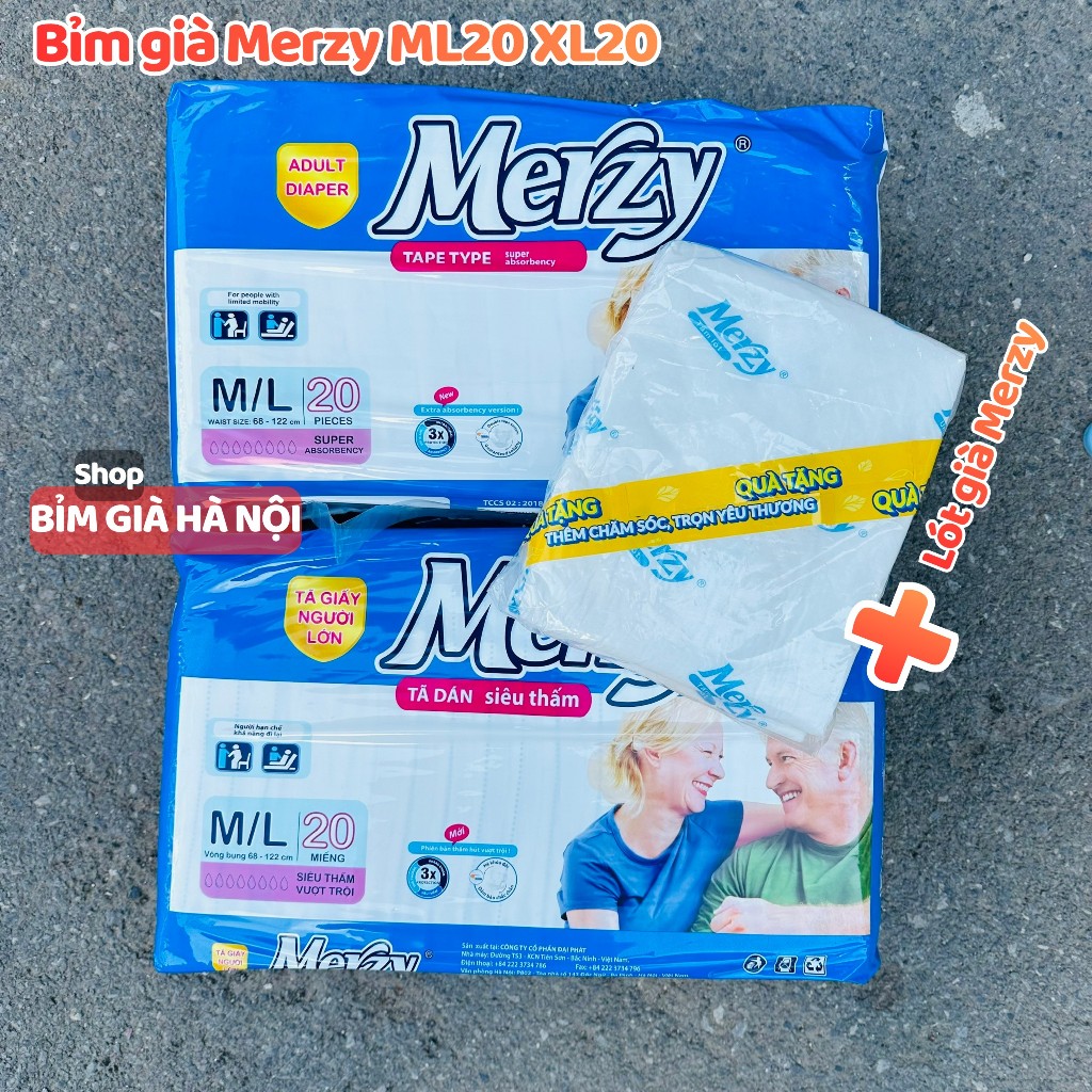 (ML40+2Kmai) Bỉm già Merzy ML20 XL40+1 và ML40+1 Siêu Thấm ML20 XL20 M20 #bỉm merzy M20  #merzy XL40
