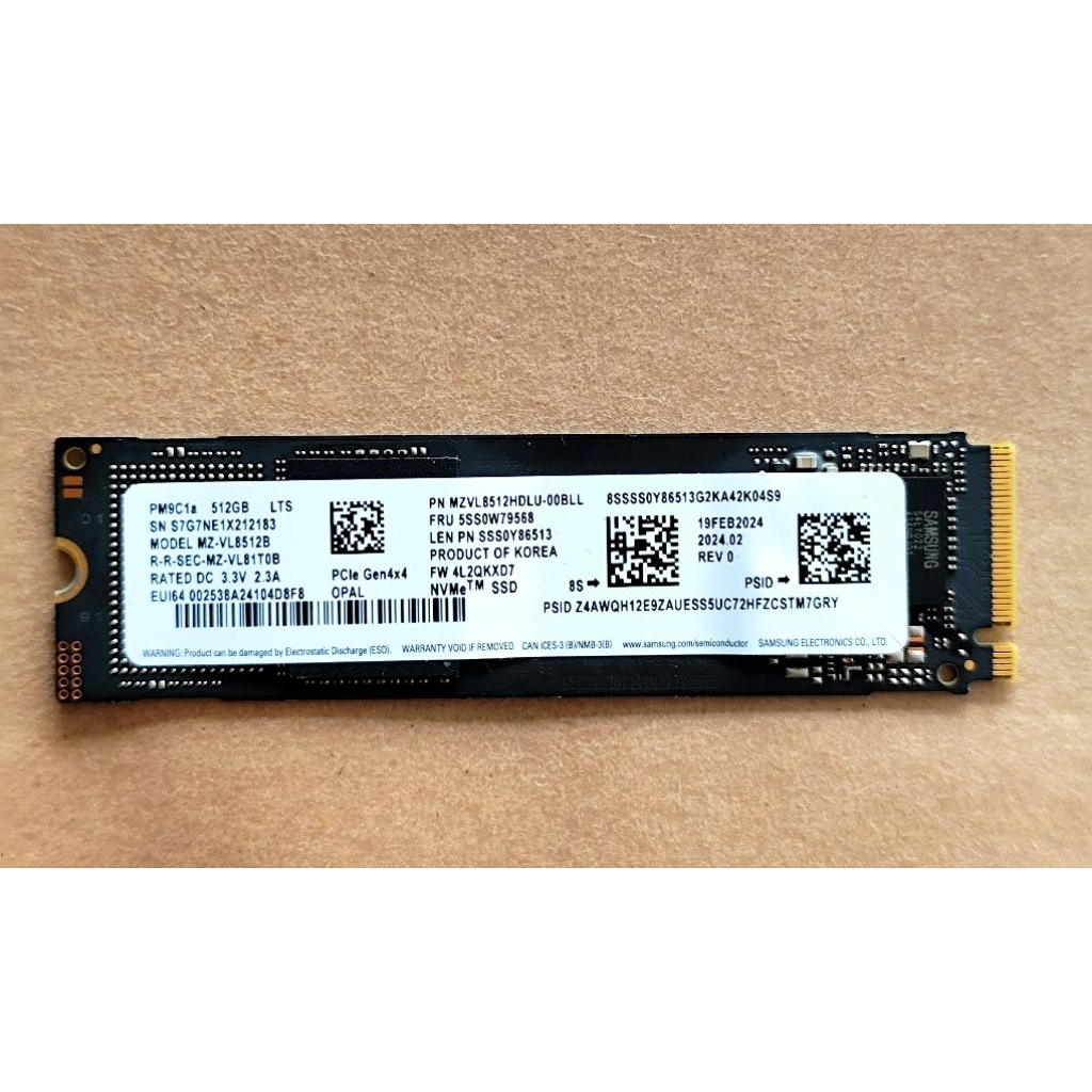 SSD 512gb Samsung PM9C1a M.2 NVMe Gen4x4 sức khoẻ tốt