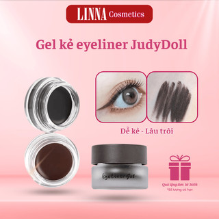 Gel kẻ mắt Judy Doll Kèm Cọ Vẽ kẻ siêu mảnh gel chống nước Tạo Nét Sắc Sảo Tự Nhiên
