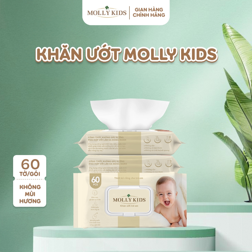 Khăn giấy ướt MOLLY KIDS tiện dụng
