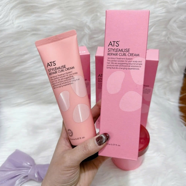 KEM TẠO KIỂU PHỤC HỒI DÀNH CHO TÓC XOĂN ATS REPAIR CURL STYLE MUSE CREAM  150ML