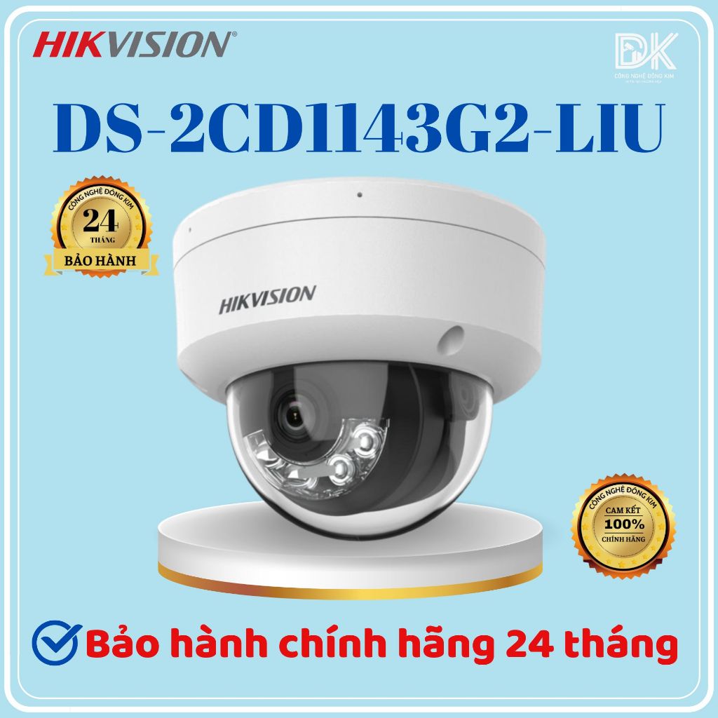 Camera 2MP/4MP IP Dome HIKVISION DS-2CD1123G2-LIU/DS-2CD1143G2-LIU Chính Hãng