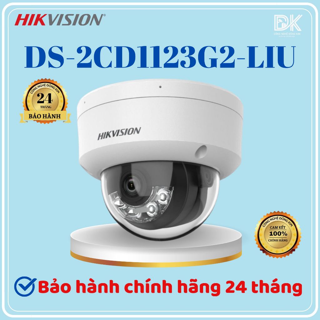 Camera 2MP/4MP IP Dome HIKVISION DS-2CD1123G2-LIU/DS-2CD1143G2-LIU Chính Hãng