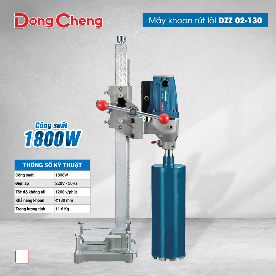 Máy Khoan Rút Lõi Bê Tông Dongcheng DZZ02-130 (1800w) - Máy Khoan Đá Dongcheng