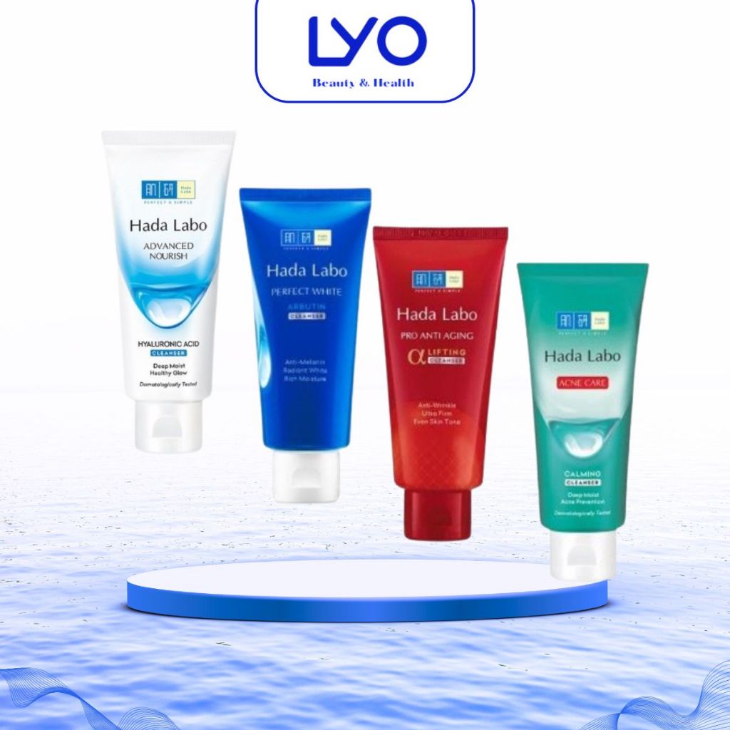 Sữa Rửa Mặt Dưỡng Da Nhật Bản Hadalabo Srm Hada Labo Trắng Xanh Dương Xanh Lá Đỏ  80g