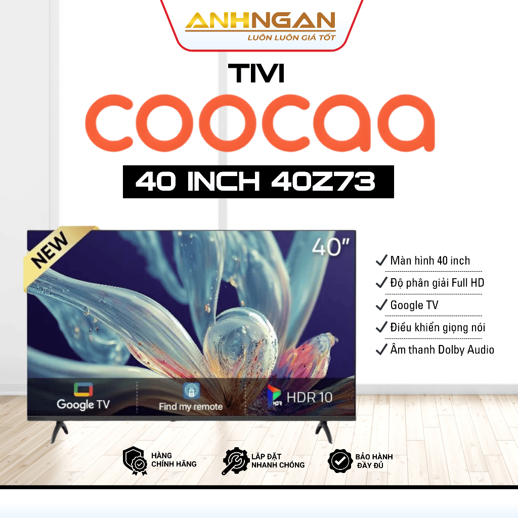 Google Tivi Coocaa 40Z73 40 Inch Full HD HDR10 – Smart TV Giá Rẻ Chính Hãng