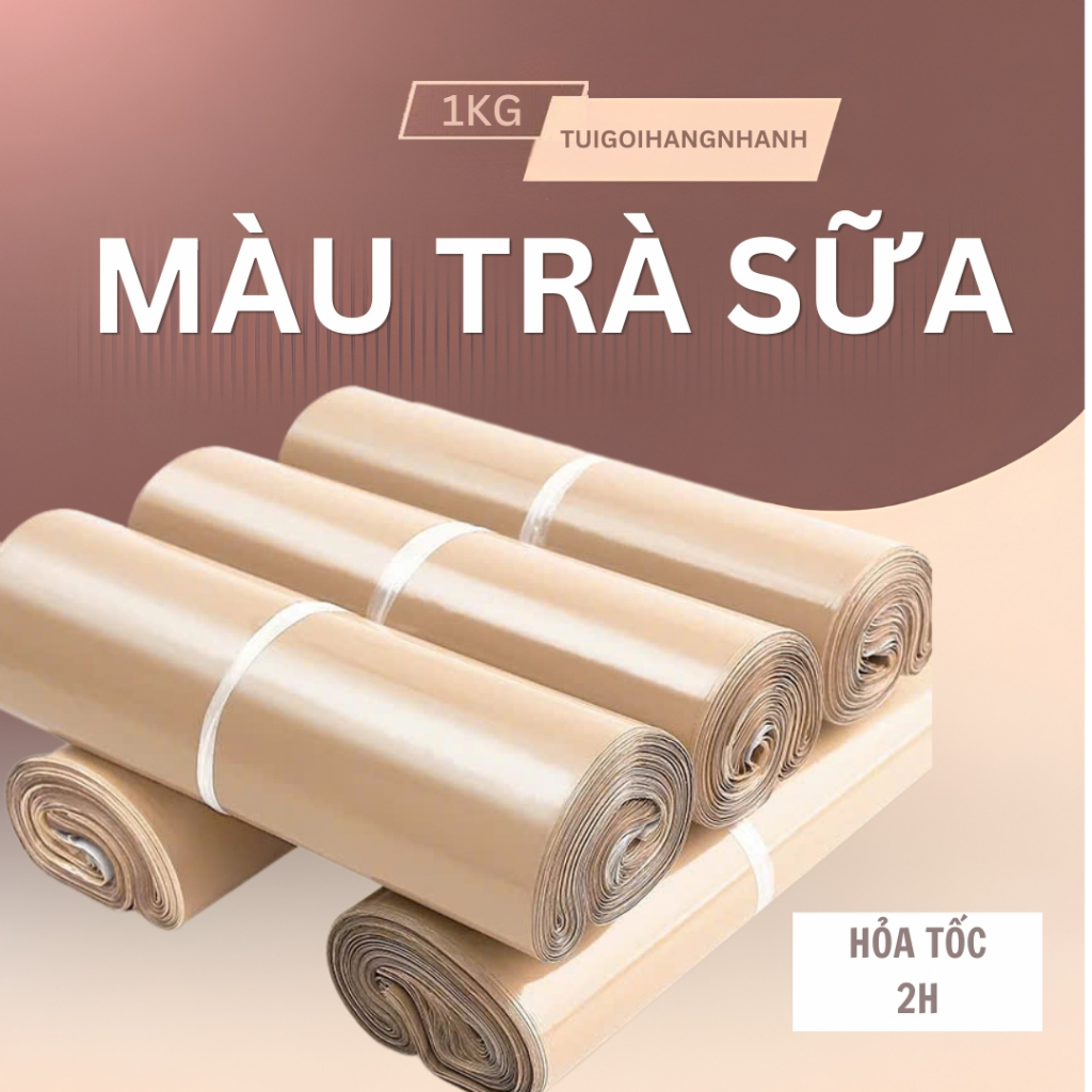 FULL SIZE - 1KG Túi Gói Hàng Niêm Phong Màu Pastel - Túi Đóng Hàng Niêm Phong Chất Lượng - Cuộn pe gói hàng