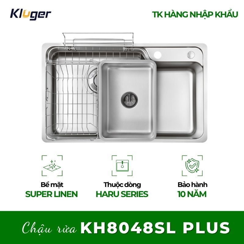 Chậu rửa chén Kluger KH8048SL Plus – Chậu Rửa Chén Cao Cấp Cho Những Bếp Đẳng Cấp