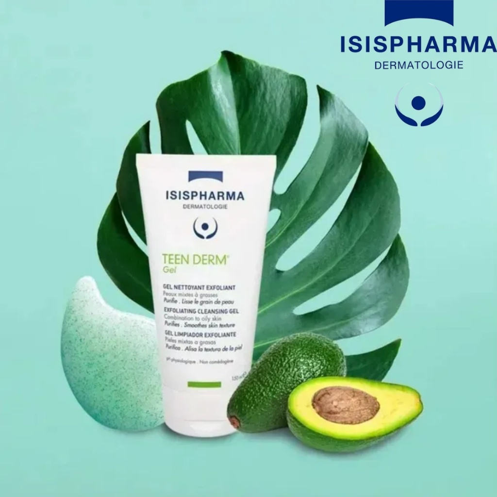 ISIS PHARMA l Gel rửa mặt, giảm nhờn, ngừa mụn Teen Derm Gel 150g