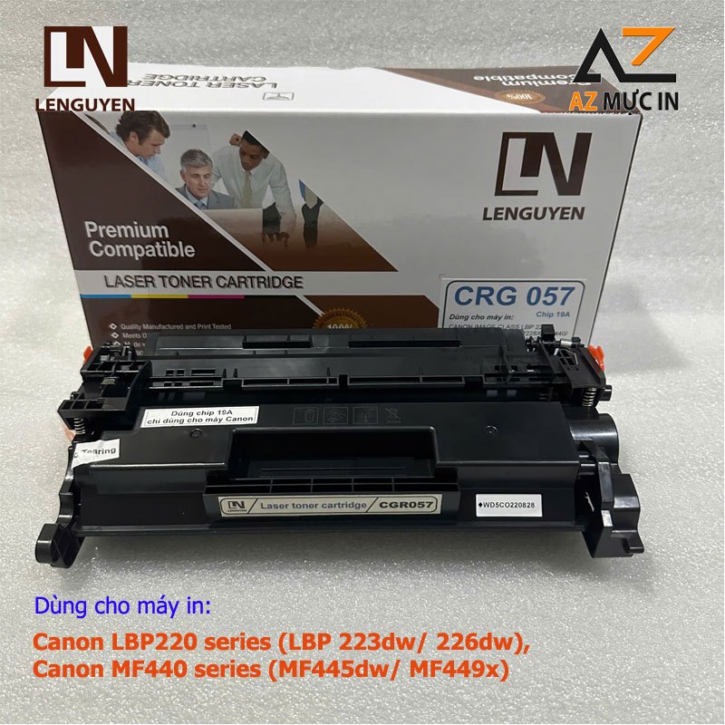 Hộp mực 057 (chip 19A) Chỉ dùng cho máy Canon LBP 223dw 226dw 228x MF453dw MF440 MF445dw MF449x