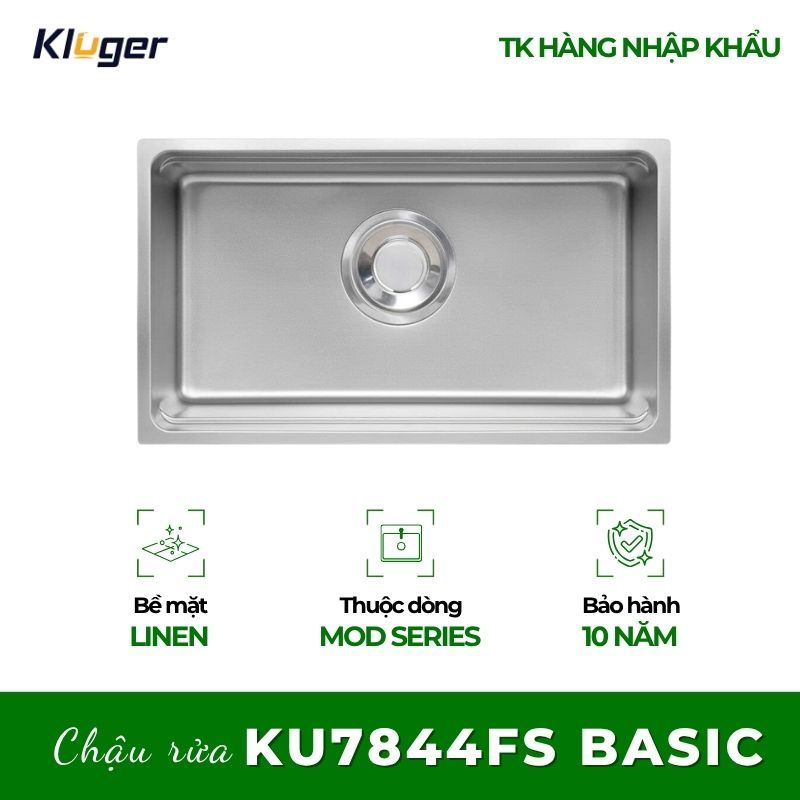 Chậu rửa chén Kluger KU7844FS Basic – Chống Ồn, Chống Xước, Dễ Vệ Sinh